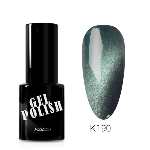 Meteorite Wide Cat Eye Gel Nail Polish Viridian Green