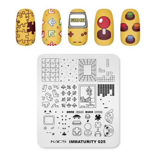 Immaturity 025 Nail Stamping Plate Jigsaw Puzzle & Tetris & Building Block & Joystick & Game