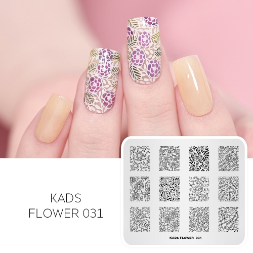 FLOWER 031 Nail Stamping Plate Blooming Flower & Flowery