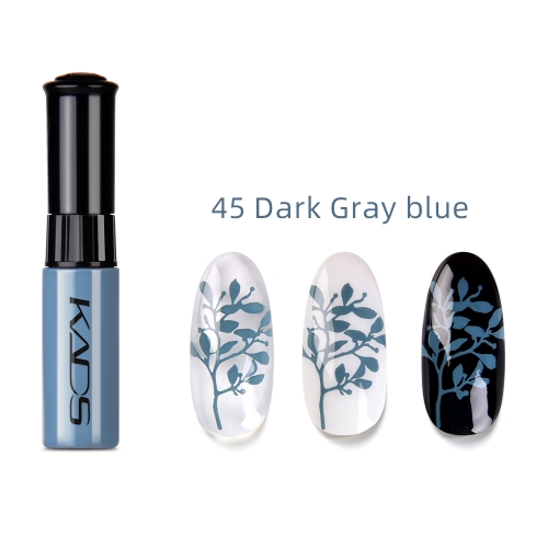 Nail Stamp Polish 10ml Dark Gray Blue 45