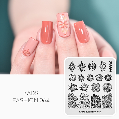 FASHION 064 Nail Stamping Plate Flower