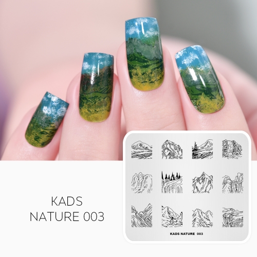 NATURE 003 ネイルスタンププレート 山 森