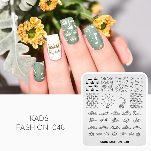 FASHION 048 Nail Stamping Plate Crown