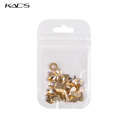 Various Shapes Nail Rhinestone 50pcs Gold 200156