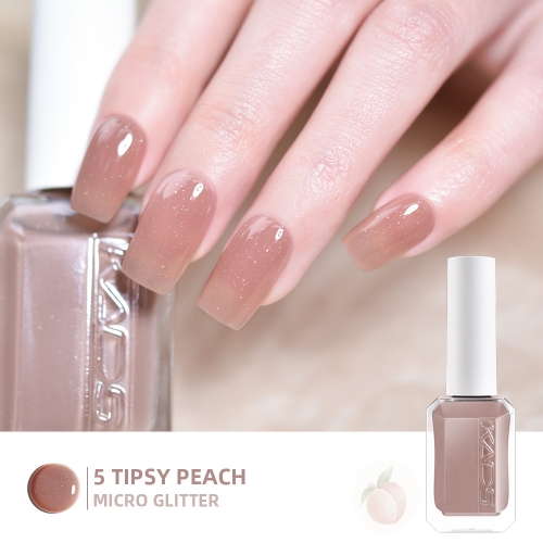Tipsy Peach Nail Polish Micro Glitters