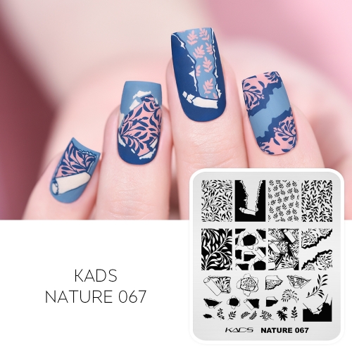 Nature 067 Nail Stamping Plate Wallpaper & Leaf