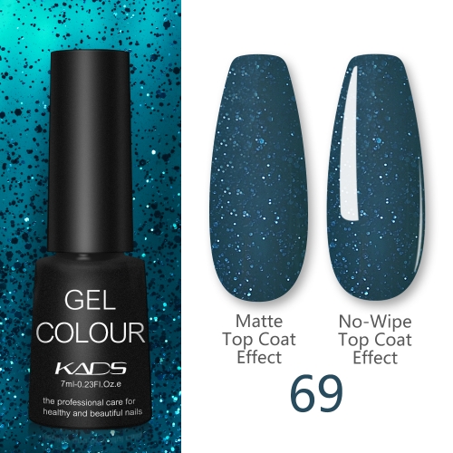 Gel Nail Polish Glittery Dark Teal