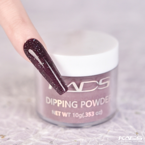 Nail Dipping Powder Deep Burgundy Glitters 200125