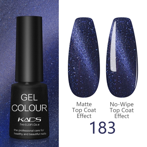 Starry Cat Eye Nail Gel Polish Navy Blue & Glitters