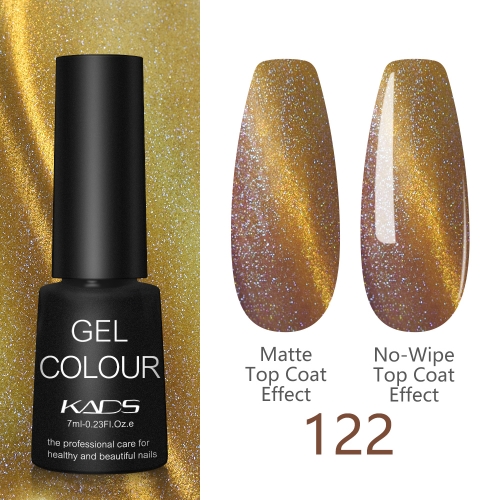 Chameleon Cat Eye Gel Nail Polish Rich Gold