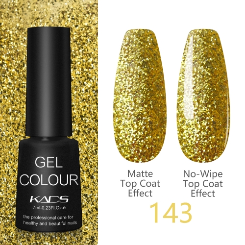 Platinum Glitter Gel Nail Polish Luxury Golden Foil