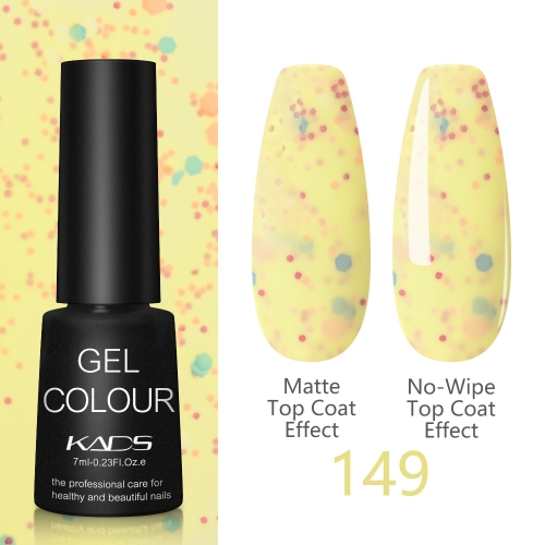 Cheese Gel Nail Polish Yellow & Pink · Blue Glitters