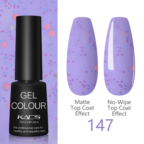 Cheese Gel Nail Polish Light Purple & Glitters