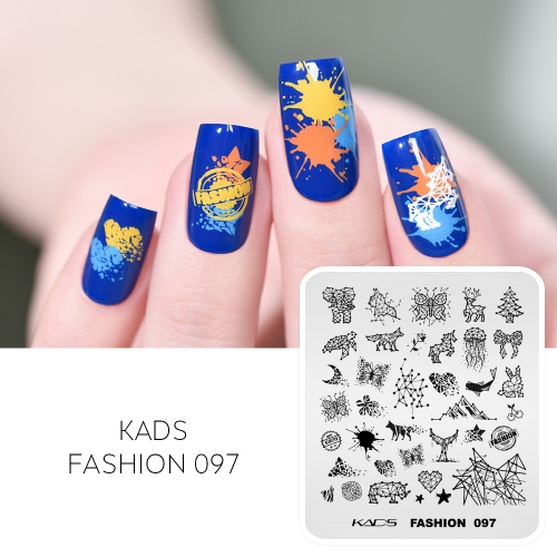 FASHION 097 Nail Stamping Plate Constellations of Animals & Broken Pieces