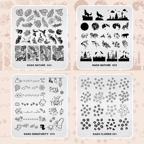 Nature & Creature Stamp Plates Kit 20pcs