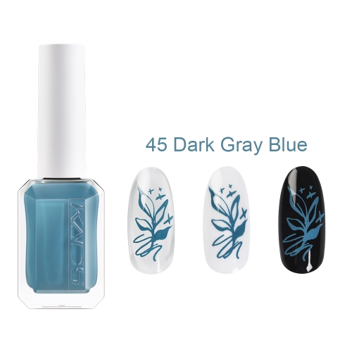 Nail Stamp Polish 45 Dark Gray Blue 11ml New Bottle