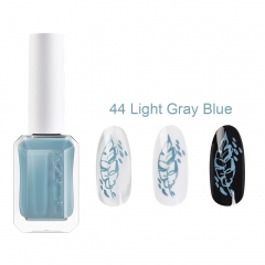 Nail Stamp Polish 44 Light Gray Blue 11ml New Bottle