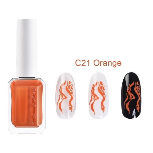 Nail Stamp Polish C21 Orange 11ml New Bottle