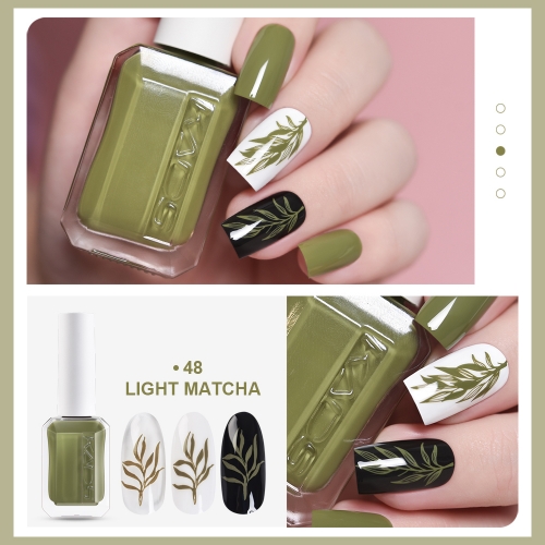 Nail Stamp Polish 48 Light Matcha 11ml New Bottle