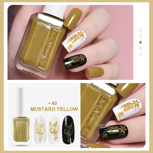 Nail Stamp Polish 40 Mustard Yellow 11ml New Bottle