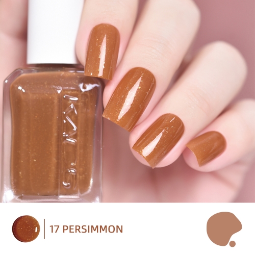 Persimmon Nail Polish Gold Glitters