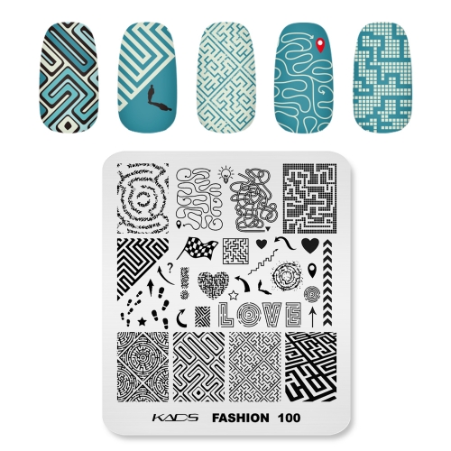 Fashion 100 Nail Stamping Plate Patterns of Labyrinth
