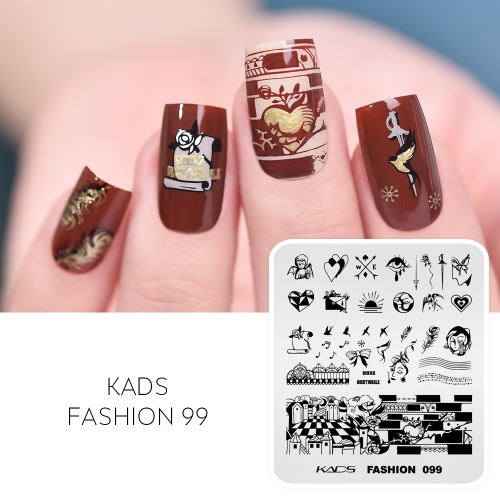 Fashion 099 Nail Stamping Plate Tale of The Nightingale and The Rose