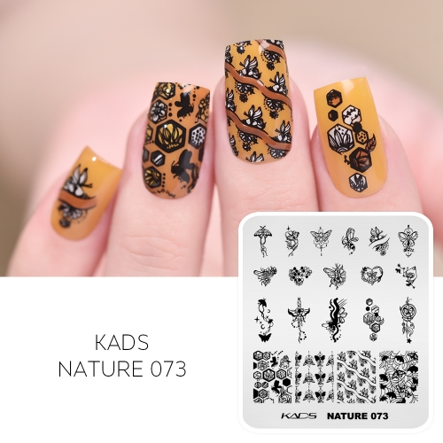 Nature 073 Nail Stamping Plate Artistic Images of Moth & Butterfly