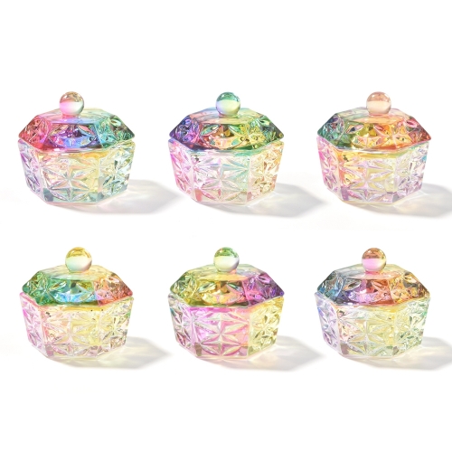 Colorful Iridescent Nail Dappen Dish 6pcs 410201