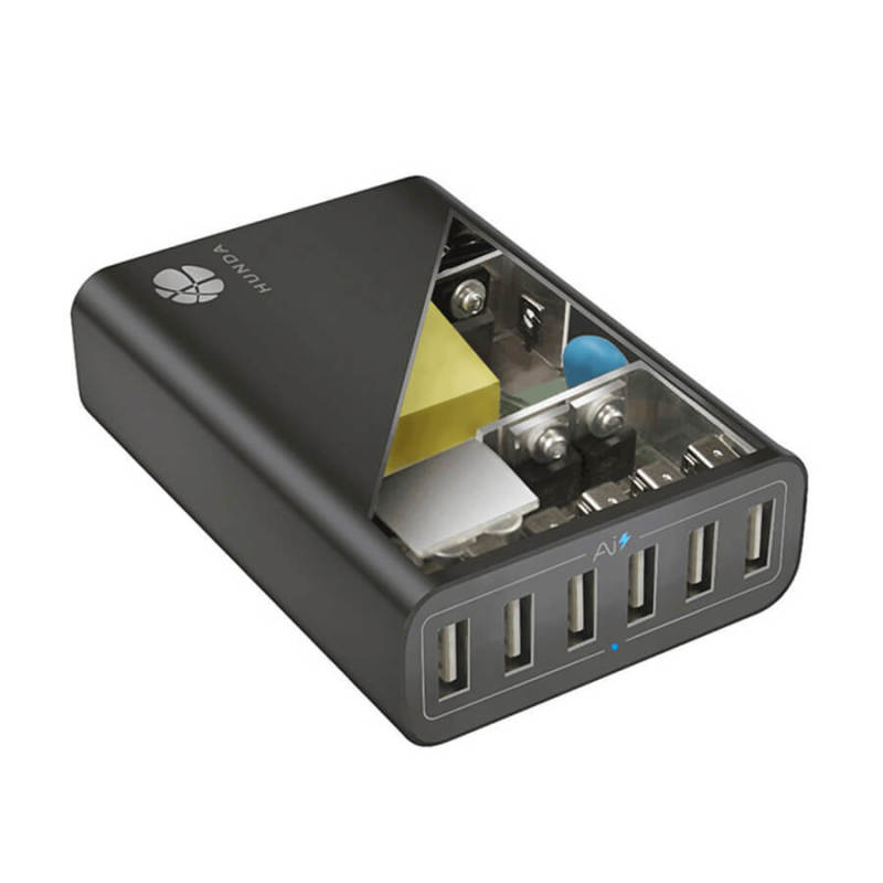 USB Multi Phone Charger Station 60W 6 Type-A Port
