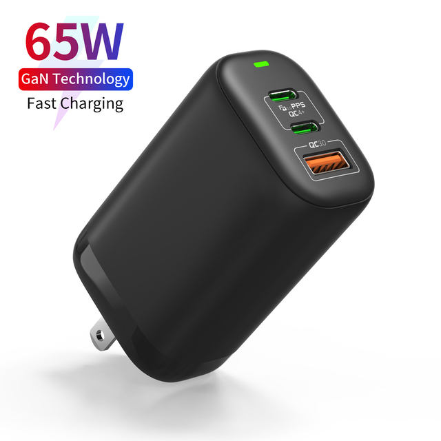 Wholesale 65 Watt USB C Charger GaN 2C1A Super Fast Wall Charger HUWDER