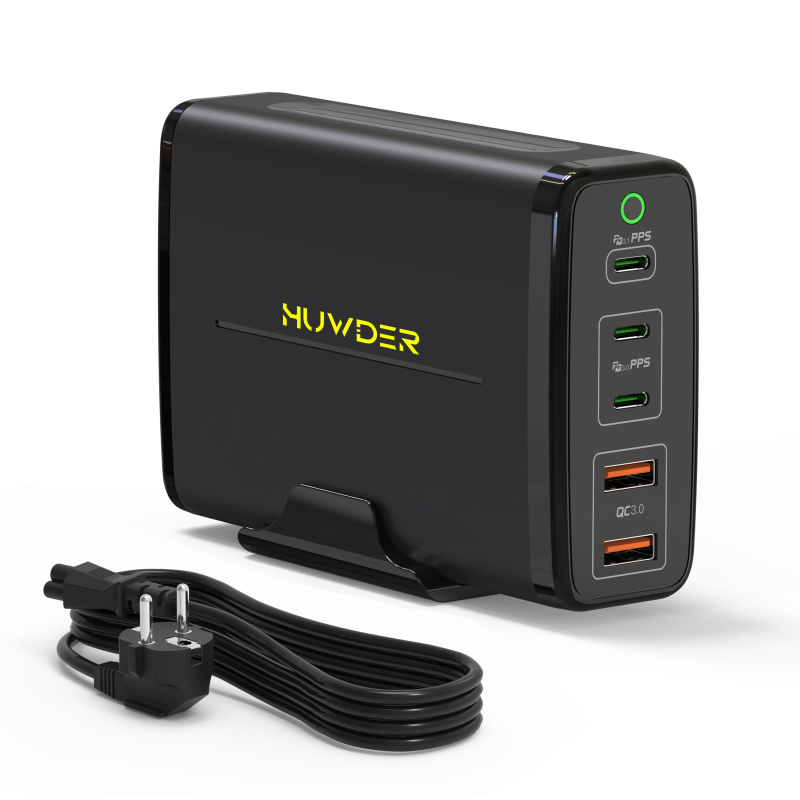 HUWDER Universal Phone Universal Travel Desktop Charger Gan Multi Purpose Charger With AC Power Supply Charger Cable