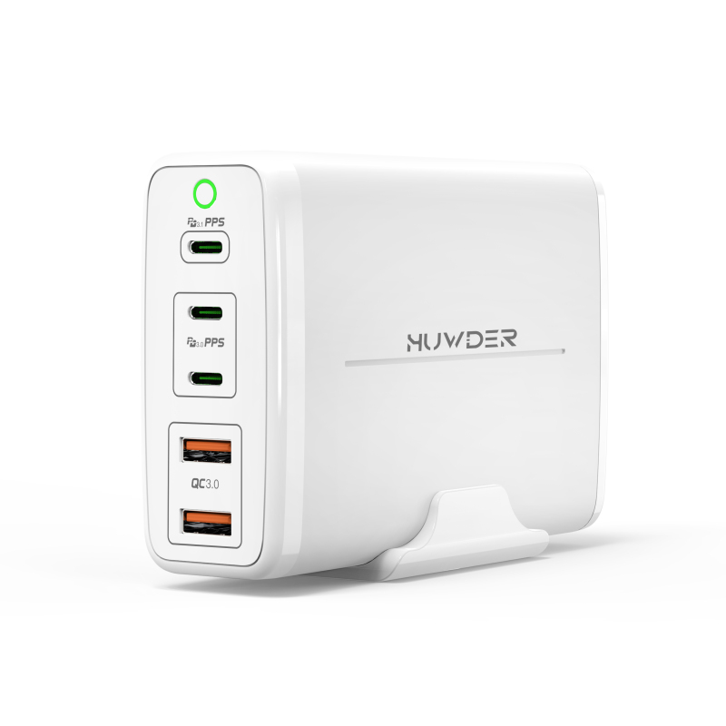 HUWDER Multi Ports High Power Desktop PD3.1 245W GaN Charger 3C+2A 5 Ports with US Power Cable
