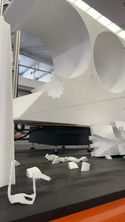 foam cutting by rhino hot wire cutting machine