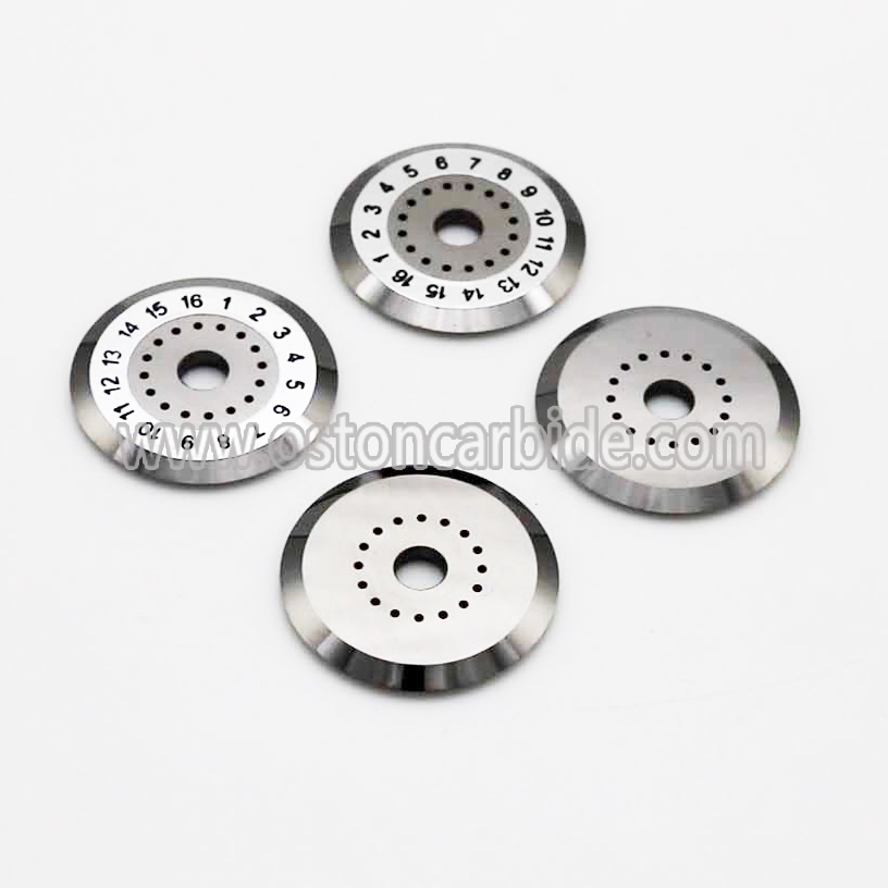 Tungsten carbide fiber cutting blades