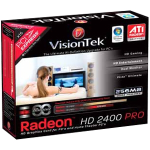 900177 VisionTEK 256MB Radeon HD 2400 Pro OverClocked DDR2 PCI Express Graphics Card