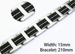 Black Bracelets of Stainless Steel 316L-HY10B0518