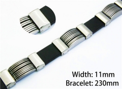 Black Bracelets of Stainless Steel 316L-HY10B0515