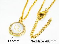 HY Stainless Steel 316L Necklaces (Letter Style)-HY54N0189MLD