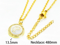 HY Stainless Steel 316L Necklaces (Letter Style)-HY54N0188MLQ