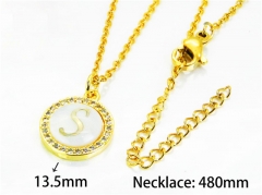 HY Stainless Steel 316L Necklaces (Letter Style)-HY54N0191MLS