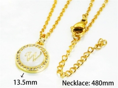 HY Stainless Steel 316L Necklaces (Letter Style)-HY54N0195MLW