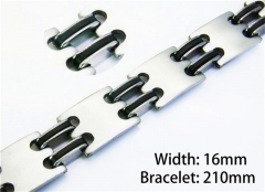 Black Bracelets of Stainless Steel 316L-HY10B0525