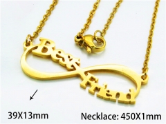 HY Stainless Steel 316L Necklaces (Letter Style)-HY54N0307LZ