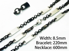 HY Wholesale Black Necklaces Bracelets Sets-HY55S0533IJR