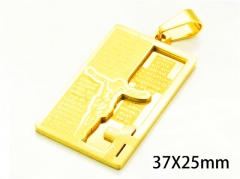 HY Wholesale Gold Color Pendants of Stainless Steel 316L-HY08P0289NW