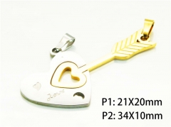 HY Wholesale Gold Color Pendants of Stainless Steel 316L-HY08P0255MC