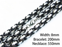 HY Wholesale Black Necklaces Bracelets Sets-HY08S0268JHT