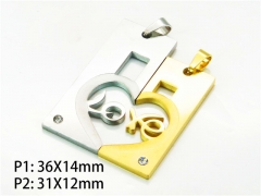 HY Wholesale Gold Color Pendants of Stainless Steel 316L-HY08P0228ME