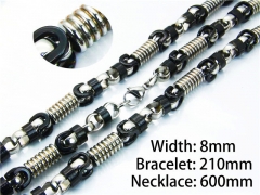 HY Wholesale Black Necklaces Bracelets Sets-HY55S0520IJD